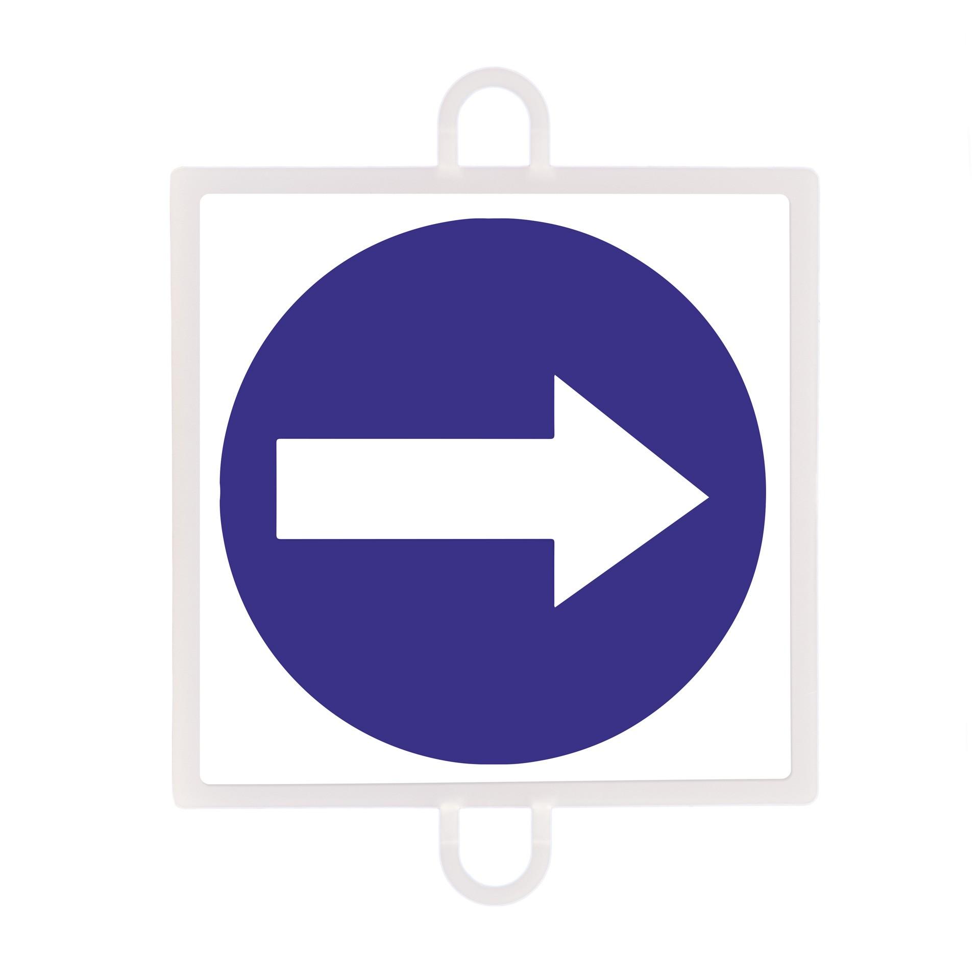 PANEL DE SEÑALIZACIÓN TRÁFICO DE OBLIGACIÓN Nº 2 (SENTIDO DCHA - IZQ) - SOFTEE