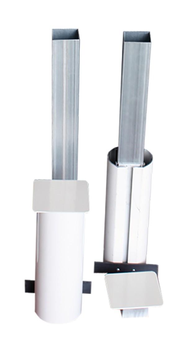 JUEGO POSTES TENIS ALUMINIO Ø90MM FIJOS - SOFTEE