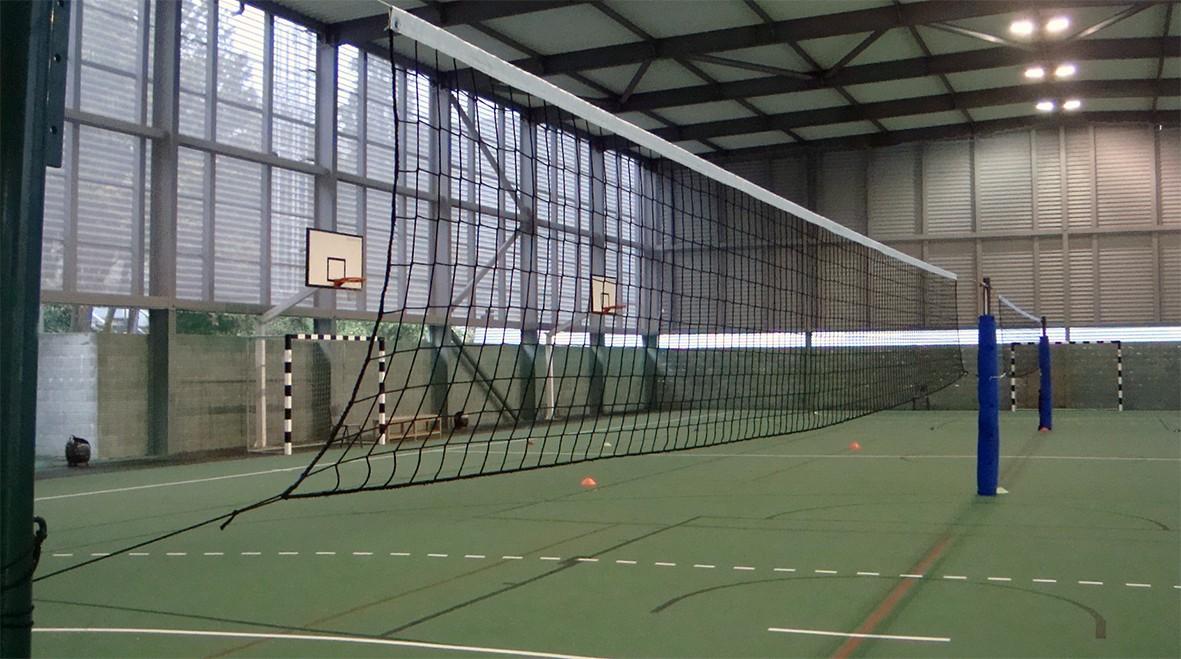 JUEGO 3 POSTES VOLEIBOL FIJOS PARA PISTA DOBLE - SOFTEE