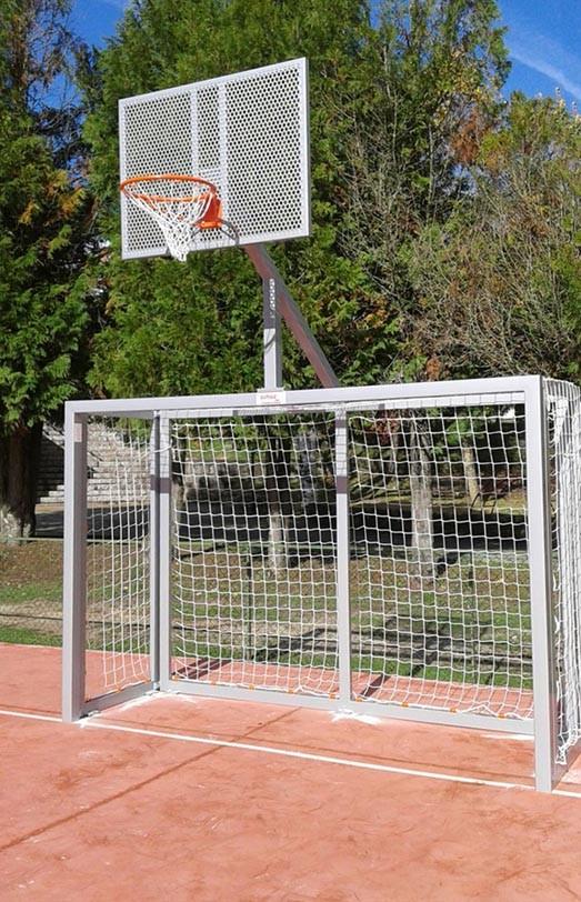 JUEGO PORTERÍAS F.SALA/BALONMANO - CANASTA BASKET GRIS - SOFTEE
