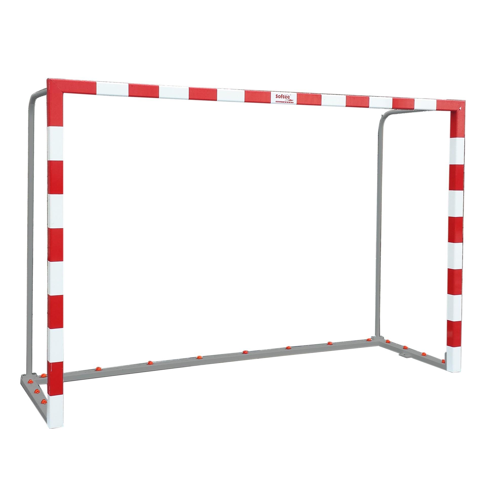 JUEGO PORTERÍAS F.SALA/BALONMANO ALUMINIO TRASLADABLES 80X80MM CON BASE 80X40MM TOP - SOFTEE