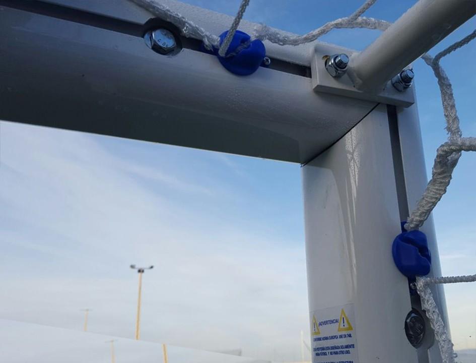 JUEGO PORTERÍAS ALUMINIO FÚTBOL 11120X100 MM TRASLADABLES - SOFTEE