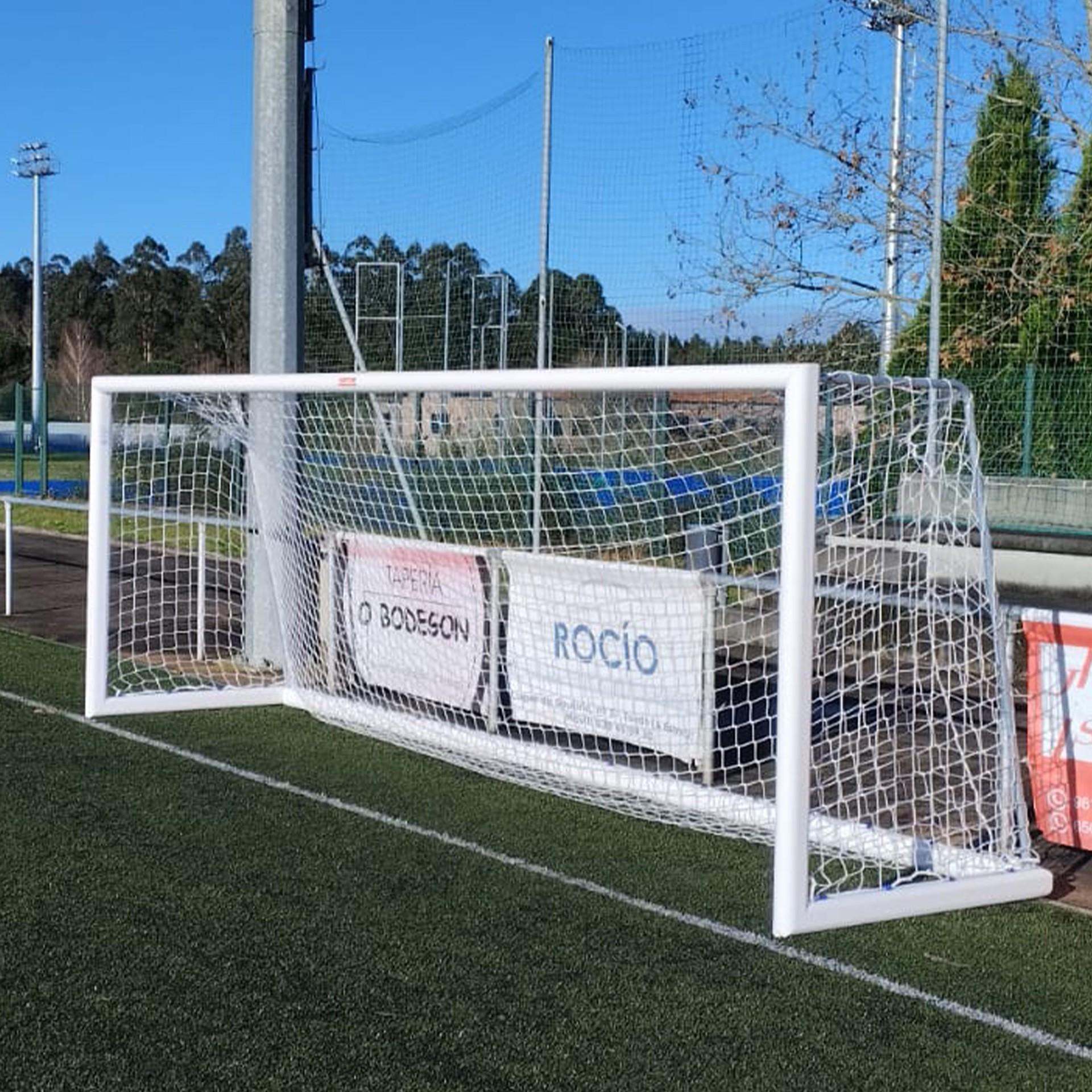 JUEGO PORTERÍAS ALUMINIO FÚTBOL 7120X100 MM TRASLADABLES - SOFTEE