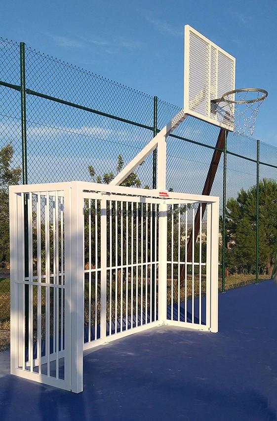 JUEGO PORTERIAS F.SALA/BALONMANO - CANASTA BASKET ANTIVANDALICA BLANCO - SOFTEE