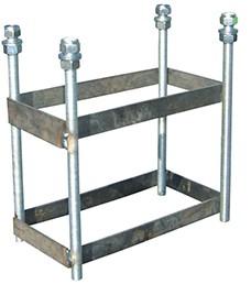 JUEGO CANASTAS BALONCESTO DELUXE MONOTUBO FIJAS CON BASE PARA ANCLAJE -SIN TABLERO NI ARO- - SOFTEE