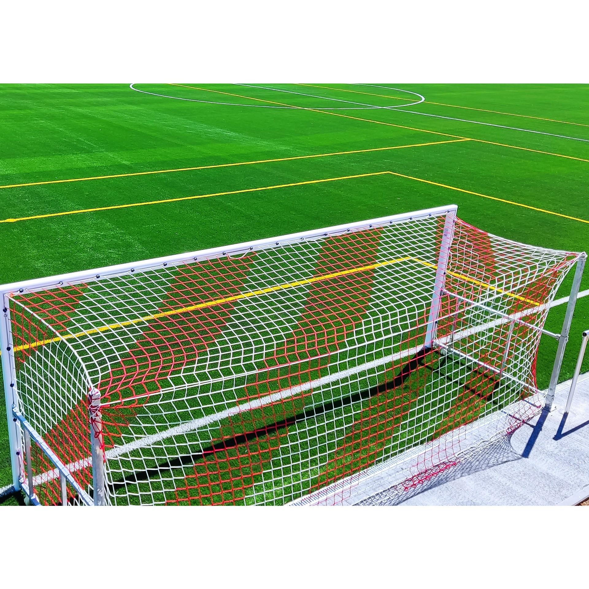 JUEGO REDES FUTBOL 7 4 MM POLIPROPILENO MALLA 120 TIPO CAJÓN BICOLOR - SOFTEE