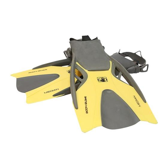 PAR DE ALETAS BODY TALLA 43/46 AMARILLO -USO NO COLECTIVO- - SOFTEE