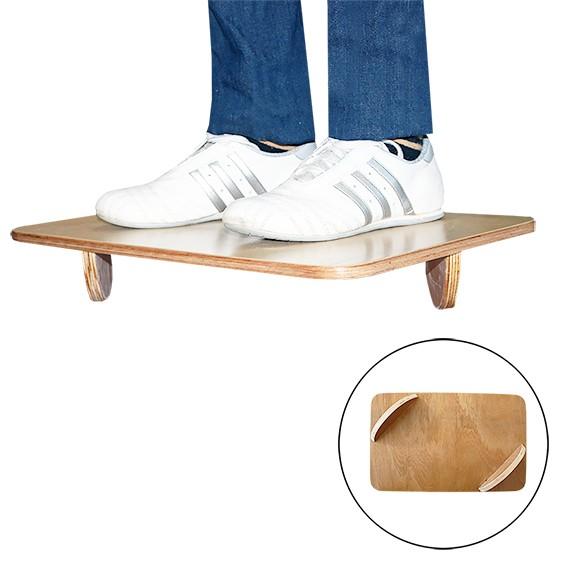 TABLA DE EQUILIBRIO CON DOBLE SEMICIRCULOS DE MADERA - SOFTEE