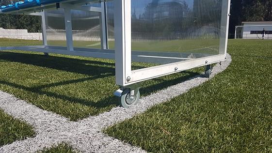 JUEGO 4 RUEDAS TRASLACIÓN BANQUILLO SUPLENTES - SOFTEE