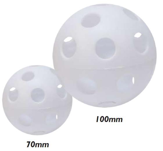 LOTE 5 PELOTAS HOCKEY/FLOORBALL CON AGUJEROS 100MM - SOFTEE