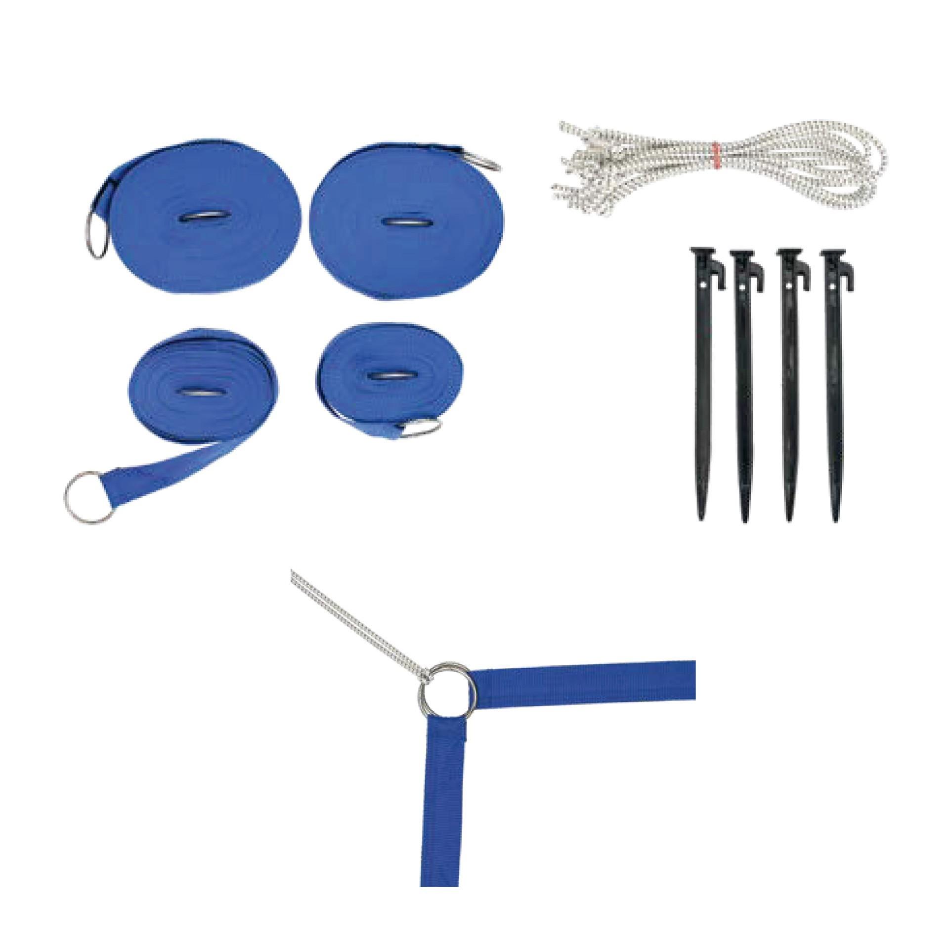 SET DE LÍNEAS DELIMITADORAS VOLEY PLAYA CON PICAS Y TIRANTES - SOFTEE