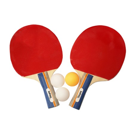 JUEGO RAQUETAS DE TENIS DE MESA CON 3 PELOTAS SOFTEE SATURN - SOFTEE