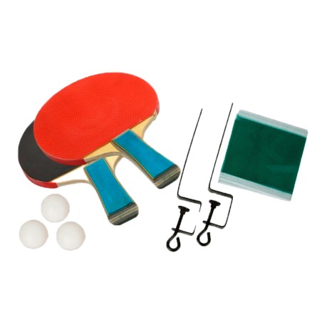 JUEGO RAQUETAS DE TENIS DE MESA CON 3 PELOTAS, SOPORTE Y RED SOFTEE URANUS - SOFTEE