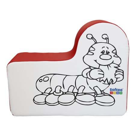 FIGURA GUSANO 64 ALTO X 25 ANCHO X 80 FONDO CM - SOFTEE