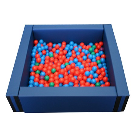 PISCINA CUADRADA LLENADO PELOTAS, 150X150X40CM ALTO X 15CM ANCHO - SOFTEE