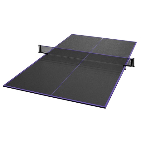 KIT TABLEROS TENIS DE MESA CON SOPORTE Y RED NEGRO/VIOLETA -SIN PALAS NI PELOTAS- - SOFTEE