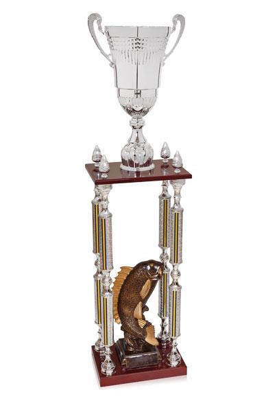 TROFEO DE COLUMNAS AMARILLO/PLATA