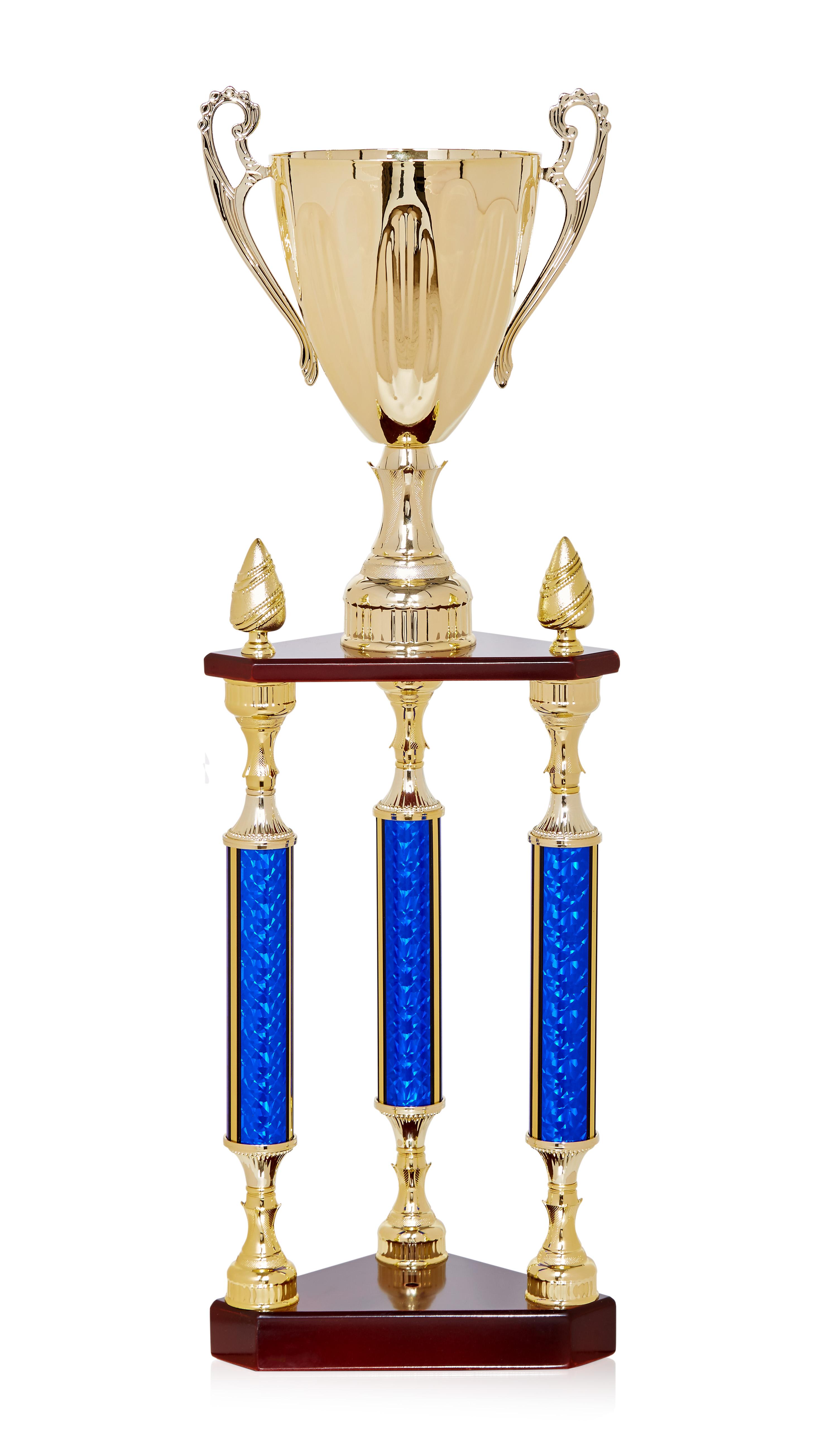 TROFEOS 3 COLUMNAS AZUL