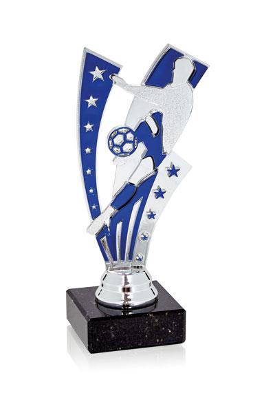 TROFEO ABS METALIZADO FUTBOL.  16 cm