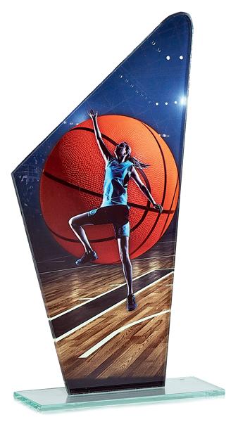 TROFEO CRISTAL BALONCESTO FEM 22 cm