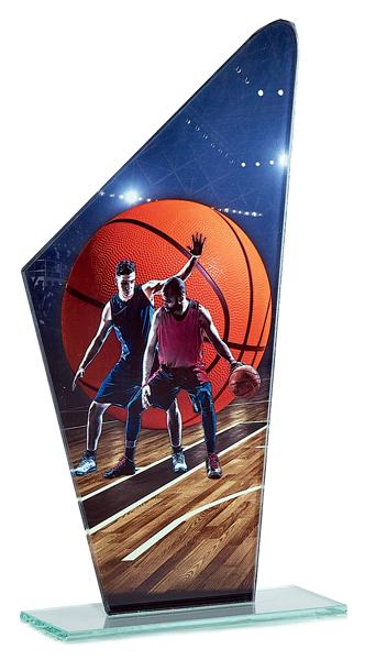 TROFEO CRISTAL BALONCESTO MAS 22 cm