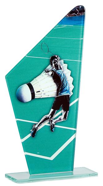 TROFEO CRISTAL BALONCESTO BADMINTON 22 cm