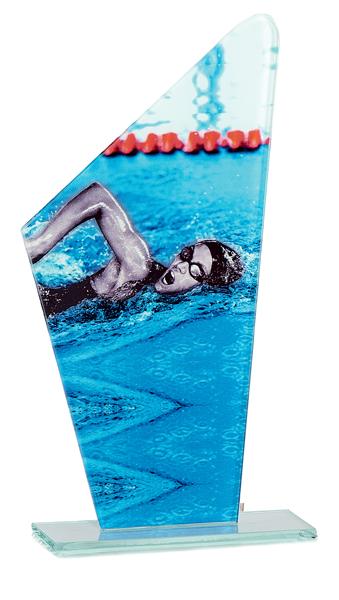 TROFEO CRISTAL NATACION FEMENINA 22 cm