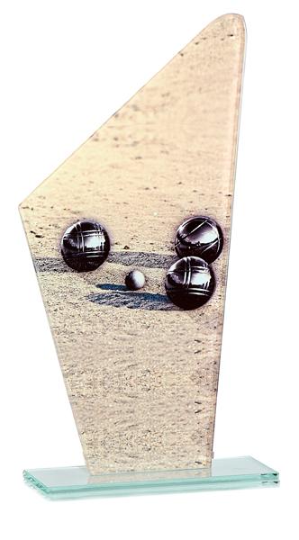 TROFEO CRISTAL  PETANCA 22 cm