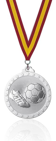 MEDALLA FUTBOL PLATA Ø 5 CM